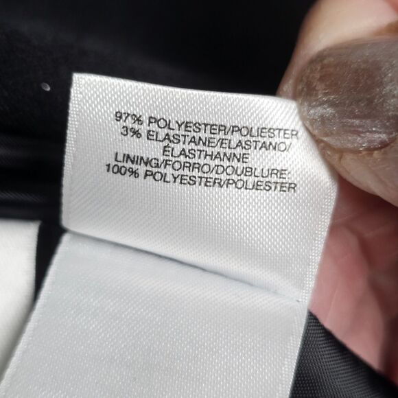 Black Label by Evan Picone Black Blazer Size 14 Career Open Front - Picture 11 of 14